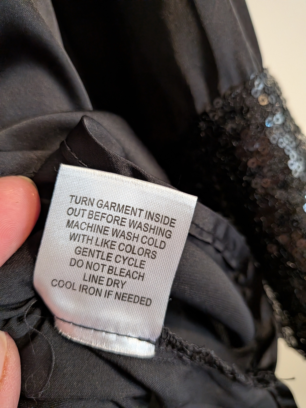 COMO BLACK Black Sequin Button-Down Blouse - XL - Picture 7 of 7
